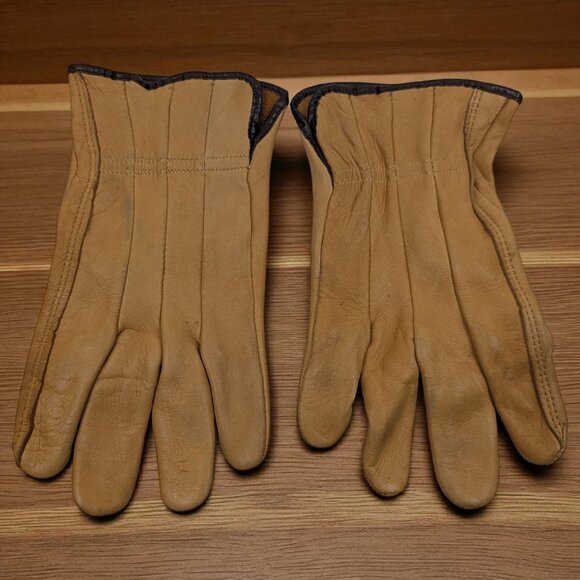 Brotherhood Other - VTG Brotherhood Gloves by Wells Lamont Chicago 1694 Sz M Yellow Buckskin Leather